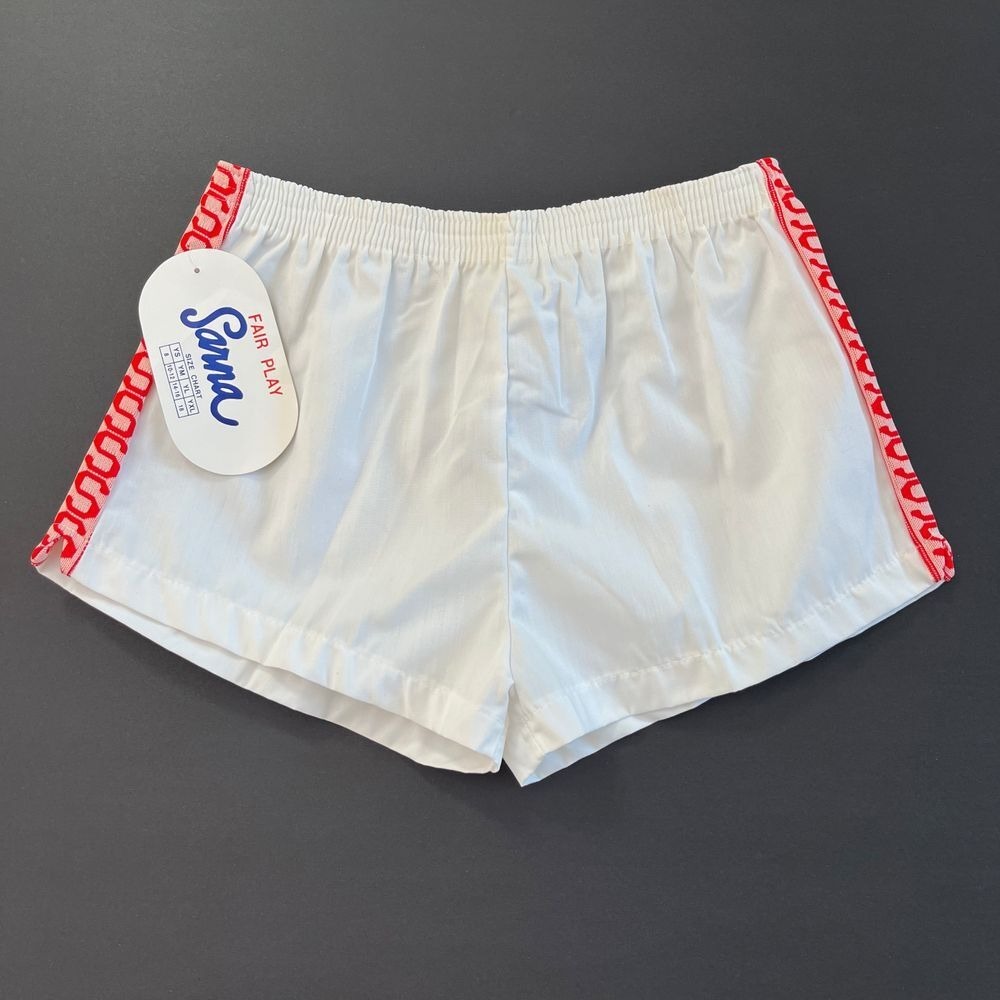 Sarna Fair Play Youth White & Red Shorts, Sarna Fair Play Lightweight Shorts 194